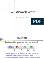 Calculation of Quartiles: Ungrouped Data