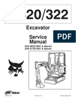 Bobcat 320 322 Compact Excavator Service Repair Manual sn562313001 Above