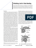 Wrinkling Limit in Tube Bending: Xi Wang Jian Cao