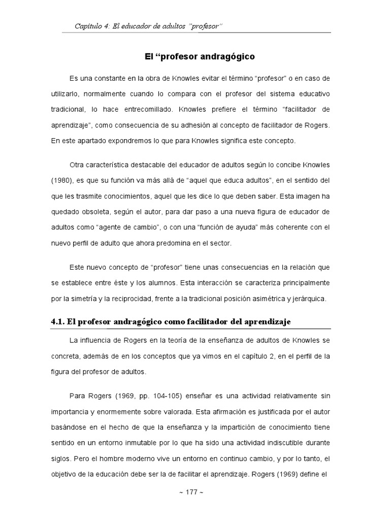 Rol del docente andragógico | PDF | Aprendizaje | Maestros