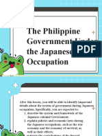 The Philippine Government Under The Japanese Occupation