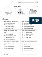 What Are They Doing? Write.: Unit 2 Test