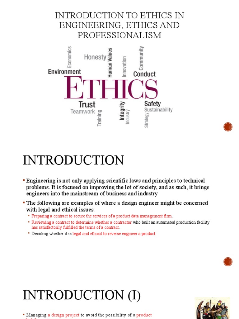Introduction To Ethics in Engineering, Ethics and Professionalism | PDF ...