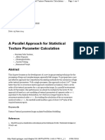 A Parallel Approach For Statistical Texture Parameter Calculation