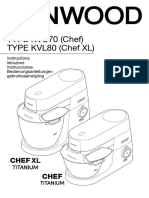 Kenwood Chef XL Titanium kvl8400s Navod K Pouziti