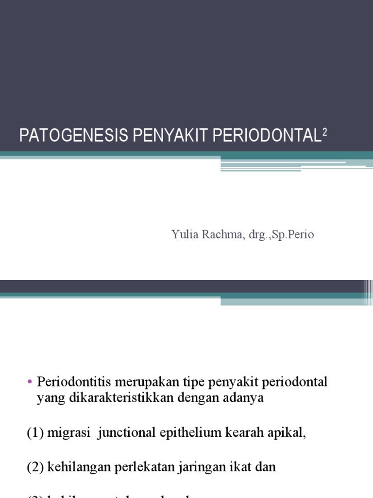 Pathogenesis Periodontitis | PDF | Kesehatan Holistik | Sains & Matematika