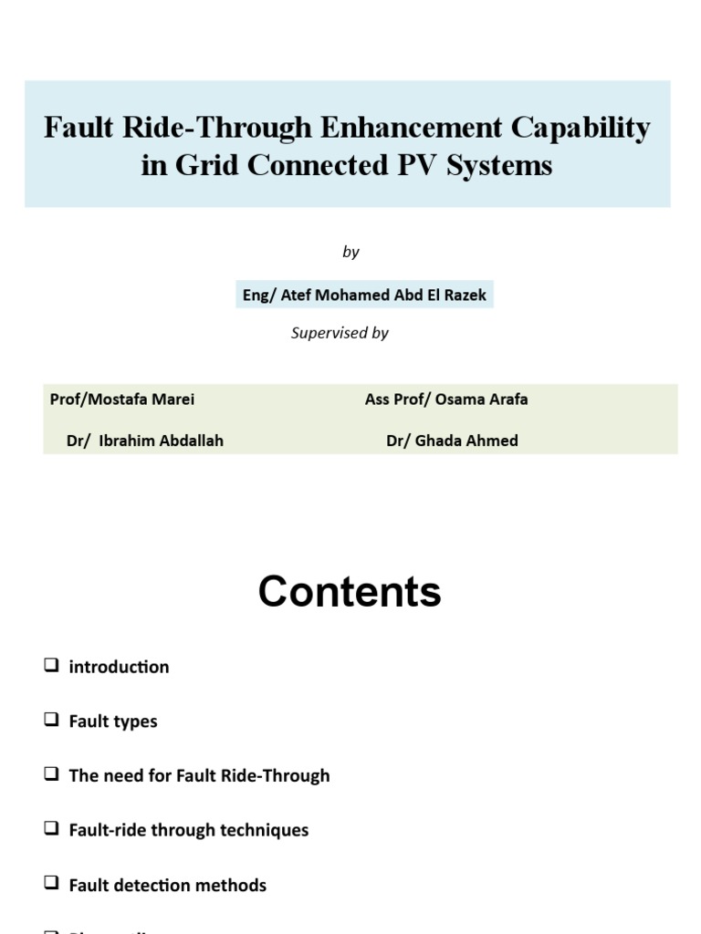 PV Systems Fault Ride-Through | PDF | Power Inverter | Ac Power