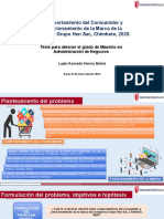 MAESTRÍA - Comportamiento Del Consumidor y Posiconamiento de La Marca de La Empresa Grupo Hen Sac 2020