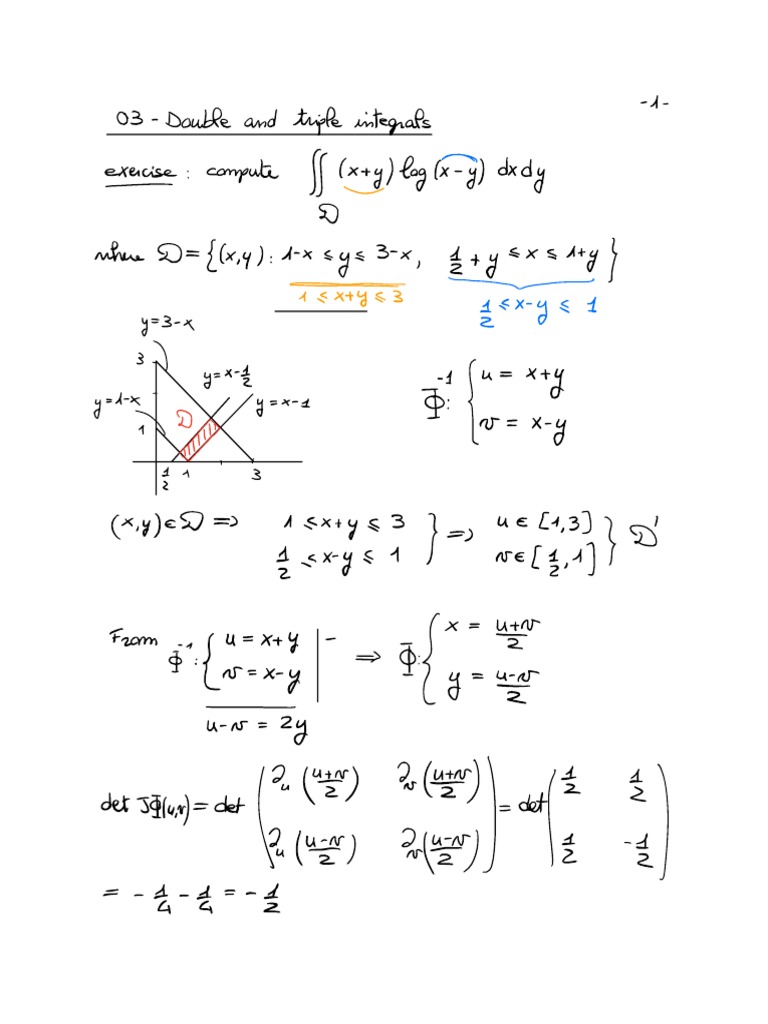 03-Double and Triple Integrals | PDF | Integral | Volume
