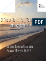 El Poder Nutritivo y Terapeutico Del Agua de Mar