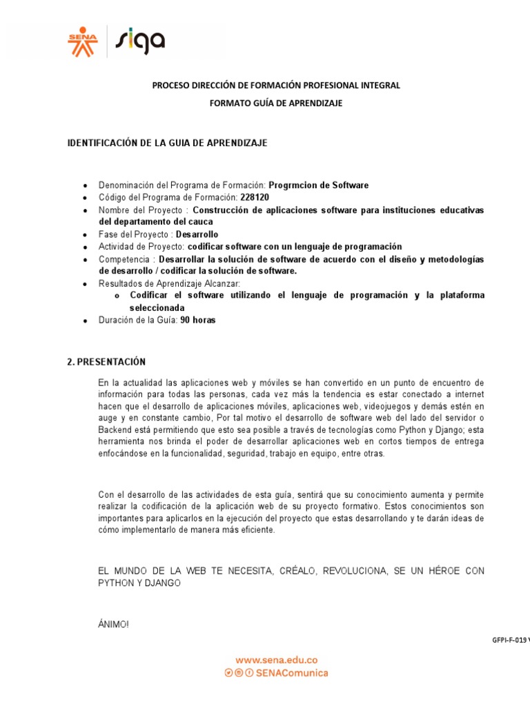 Gfpi-F-019 - Guia - de - Aprendizaje Web | PDF | Software | Internet y web