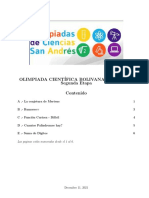 Olimpiada Cient Ifica Bolivana - Inform Atica Segunda Etapa Contenido