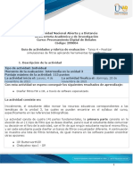 Guía de Actividades y Rúbrica de Evaluación - Unidad 3 - Tarea 4 - Realizar Simulaciones de Filtros Aplicando Herramientas Tipo Software