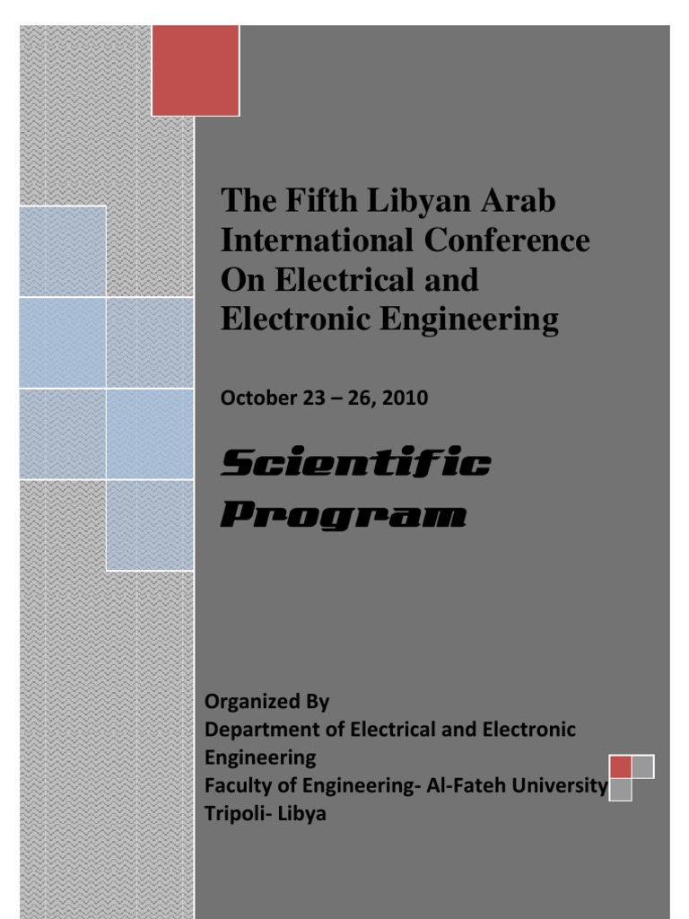 Fifth Libyan Conference on Engineering | PDF | Electronic Engineering ...