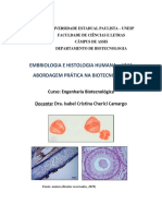 Roteiro Embriologia e Histologia Humana Uma Abordagem Pratica Na Biotecnologia Ok