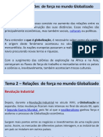 Tema 2 - Relação de Força Do Mundo Globalizado