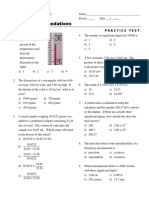 1 - Chemical Foundations: Practice Test