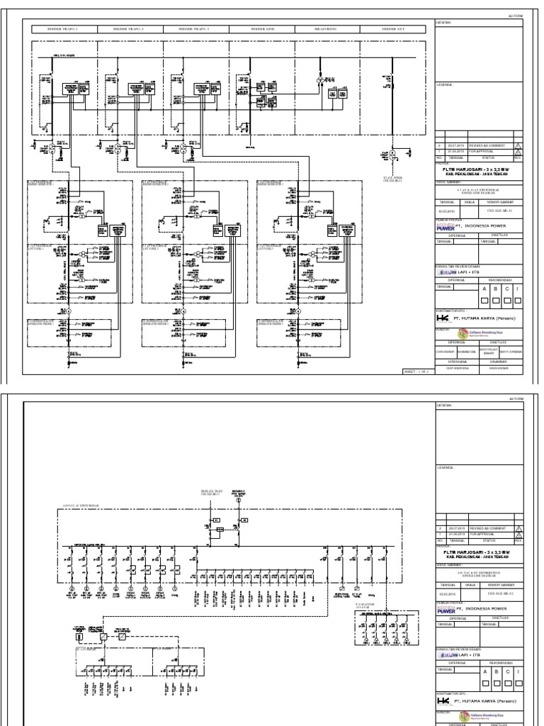 Overall Single Line Diagram Harjosari | PDF