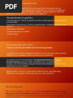 The Main Elements of A Good SLA