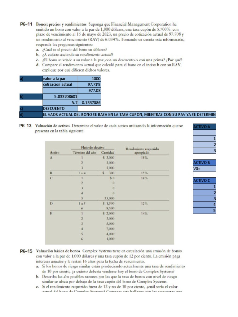 Ejercicios de Finanzas 2 | PDF | Economía Financiera | Mercados financieros