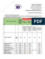 Republic of The Philippines: To The Personnel Division/Section/Unit