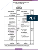 English Core Code No. 301 Class XII (2021-22) Term Wise Syllabus