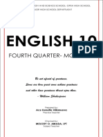 English 10: Fourth Quarter-Module 1