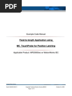 Feed-To-Length Application Using MC - Touchprobe For Position Latching