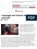 Copyright and Tattoos - Who Owns Your Ink