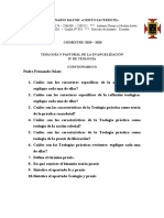 Cuestionario 2 Teología y Pastoral de La Evangelización