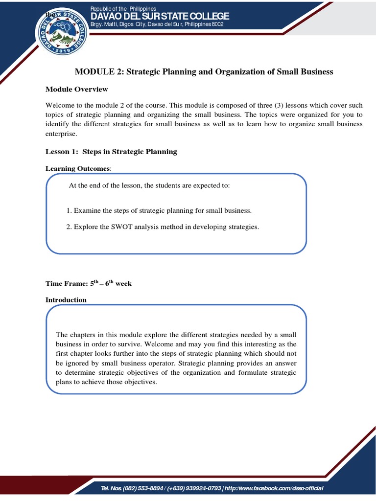SWOT Analysis for Small Businesses | PDF | Swot Analysis | Strategic ...