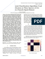 Analysis of Different Classification Algorithms Used For The Classification On Three Species of Iris Limniris (Tausch) Spach Dataset