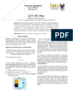 Ley de Ohm verificada experimentalmente