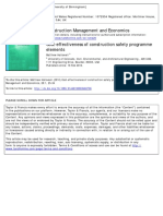 Construction Management and Economics: Effectiveness of Construction Safety Programme