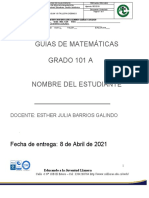 Segunda Entrega Guias Matematicas Curso 101a-2021