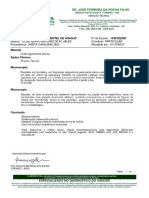 Angela Maria Pimentel de Araujo 15/B/022200: Lazaro Antonio de M. Jales Santa Casa (Balcao) Dr. (A) Particular