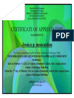 Certificate of Appreciation Nset