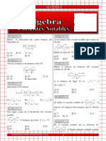 Álgebra: conceptos y operaciones con cocientes notables