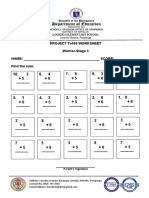Project To468 Worksheet Warrior-Stage 3 NAME: - SCORE: - Find The Sum