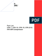 Part List CPA 7, CPA 10, CPA 15, CPA 20 & IVR AIR Compressor