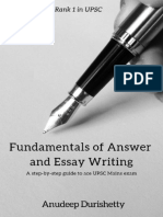 Fundamentals of Answer and Essay Writing by Anudeep
