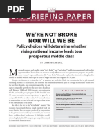 Epibriefing Paper: We'Re Not Broke Nor Will We Be