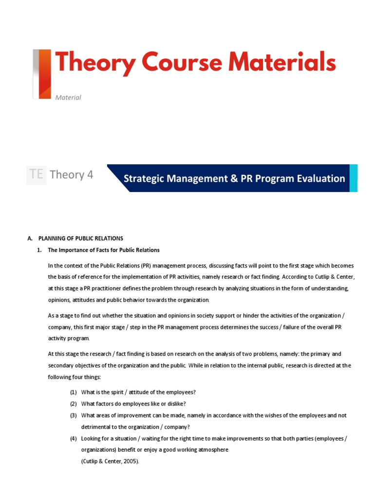 Public Relations Planning Strategies | PDF | Public Relations ...