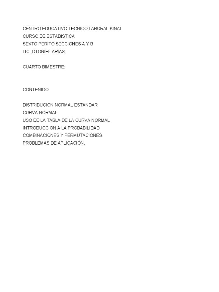 Distribución Normal | PDF | Distribución normal | Distribución de ... 