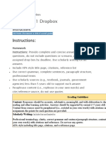 Homework 1 Dropbox: Instructions