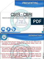 Csir - Cbri: Council of Scientific and Industrial Research Central Building Research Institute