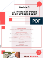 3.1 The Human Person As An Embodied Spirit