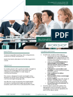 BUSINESS ENGLISH WORKSHOP COURSE