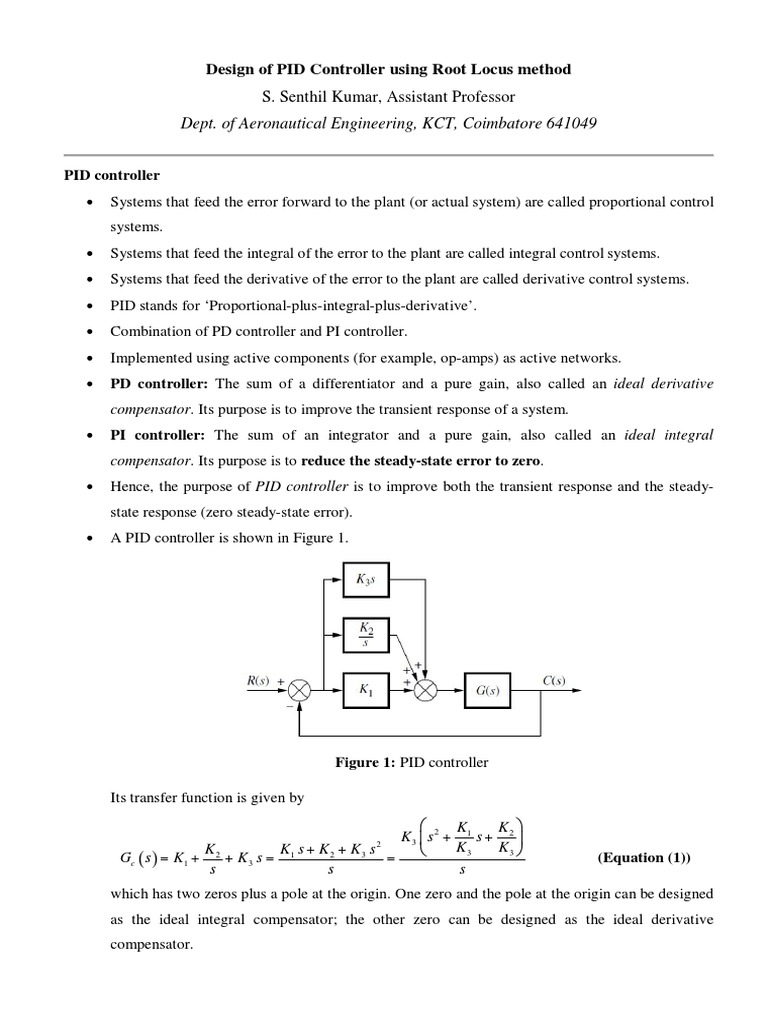 Design of PID Controller | PDF | Control Theory | Systems Engineering