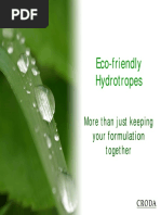 Eco-Friendly Hydrotropes: More Than Just Keeping Your Formulation Together